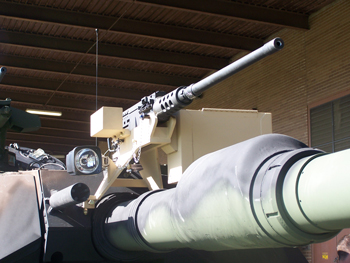 XeVision HID utility light on M1A1 Abrams Main Battle Tank